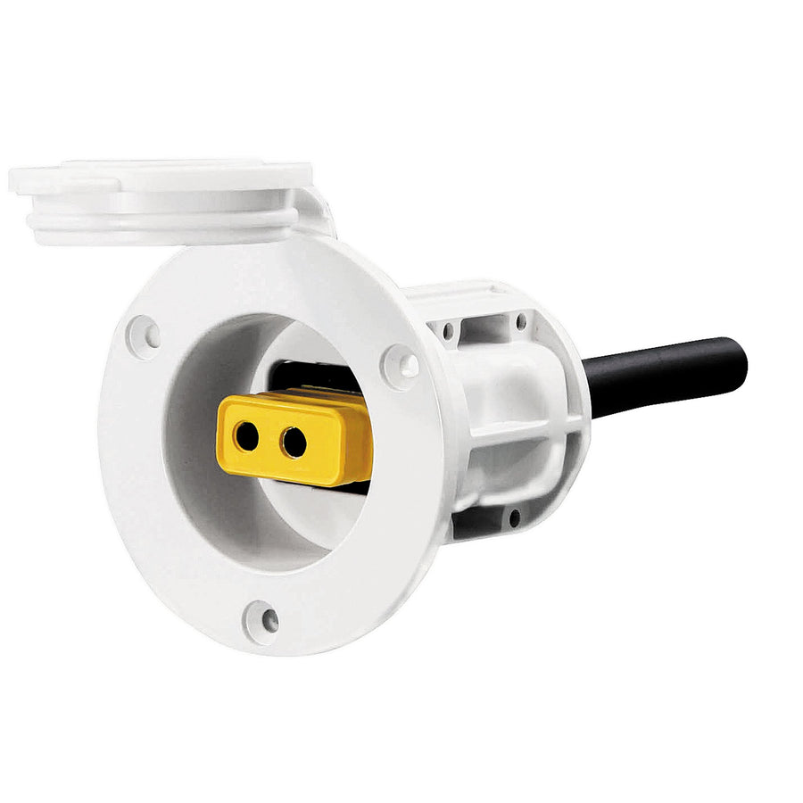 Cannon Power Port Flush Mount Downrigger Accessory, Boat Fishing Setup – White