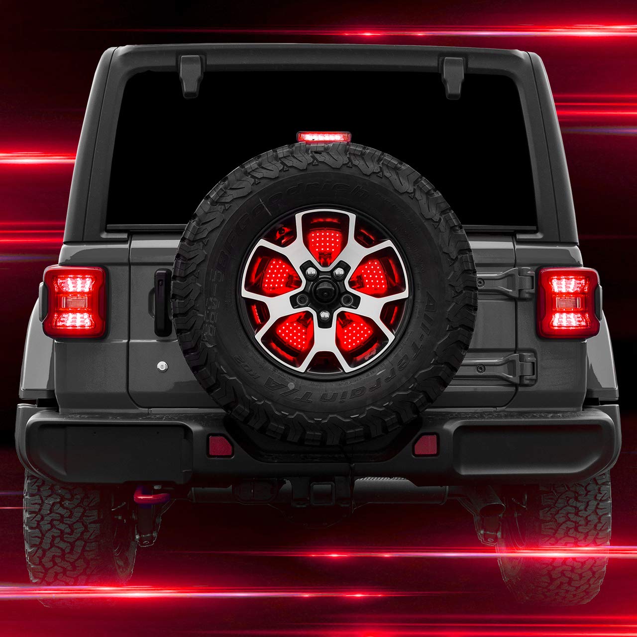 Jeep 5th Wheel Light XKGLOW XK041019 w/Brake, Running, Reverse and Turn Signal Lights