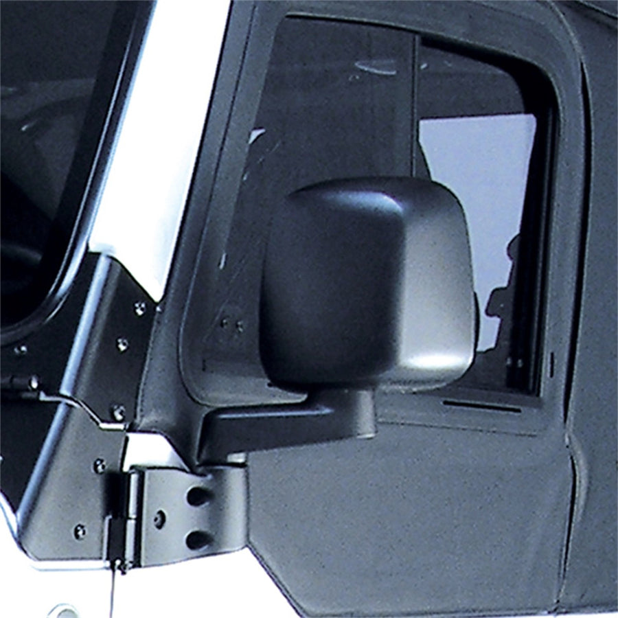 Omix-Ada | Door Mirror, Left, Black | 11002.11 | OE Reference: 55395061AB | Fits 1987-2006 Jeep Wrangler YJ/TJ