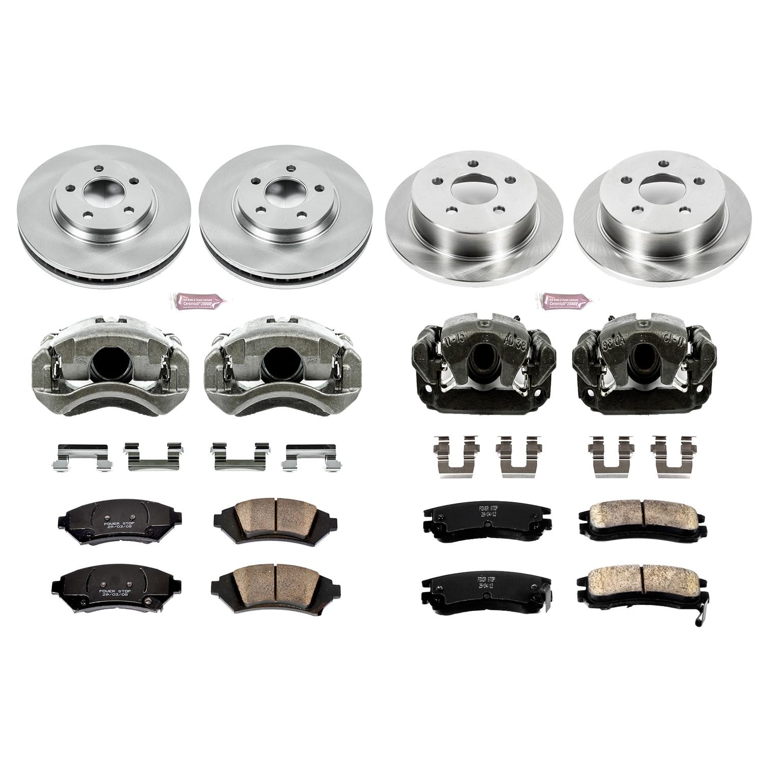 Power Stop KCOE5564 1-Click OE Replacement Brake Kit with Calipers For Chevrolet Impala 2005, Chevrolet Monte Carlo 2005 [Model Specific]