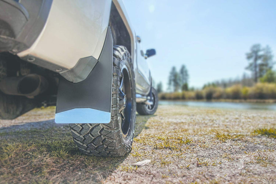 Universal Husky Liners - Mud Flaps 14" Wide - Stainless Steel Weight - Black | 17151