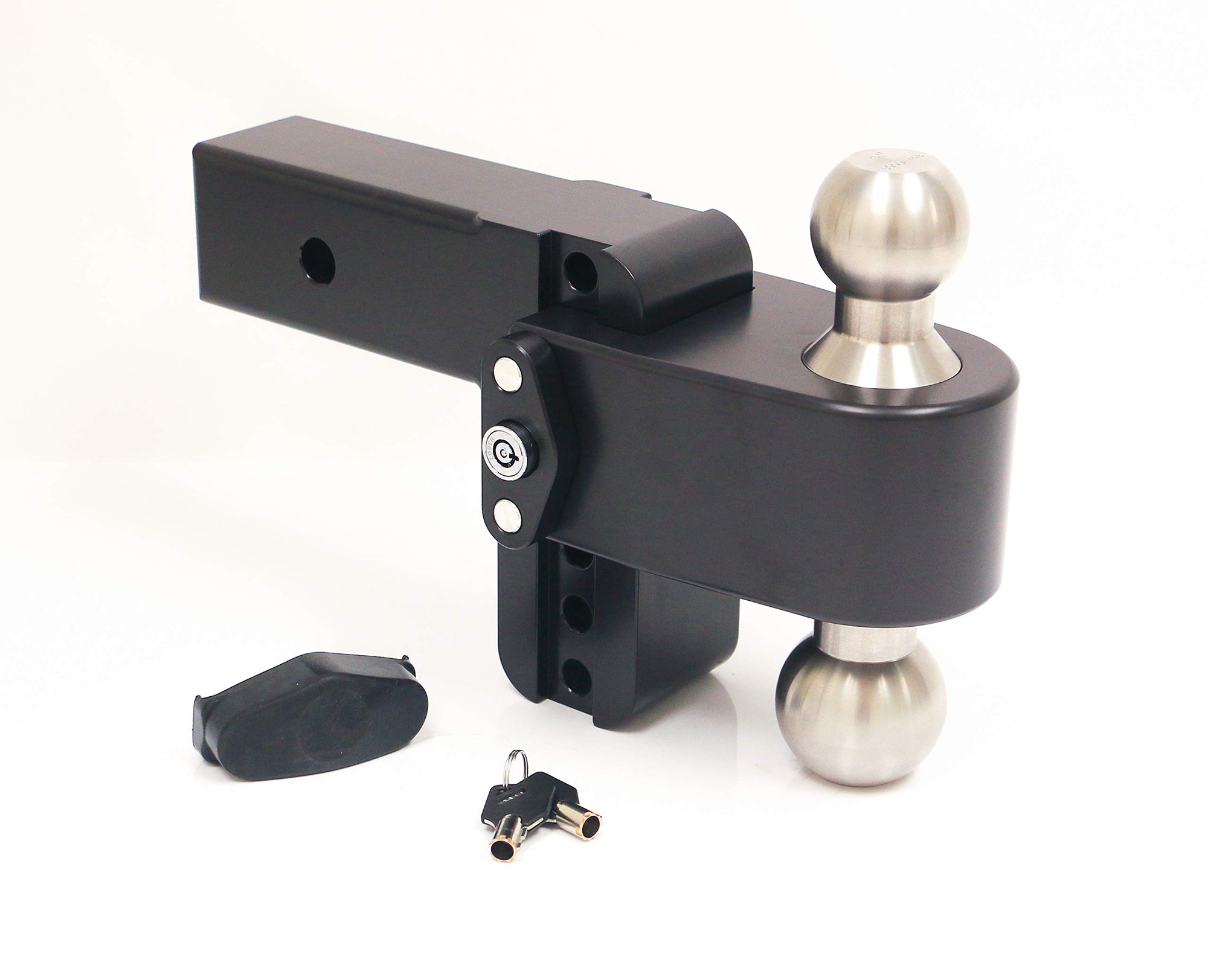 Drop Hitch Receiver Weigh Safe LTB4-2.5-CER-BLA: 2.5 Inches Adjustable