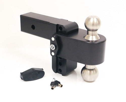 Drop Hitch Receiver Weigh Safe LTB4-2.5-CER-BLA: 2.5 Inches Adjustable