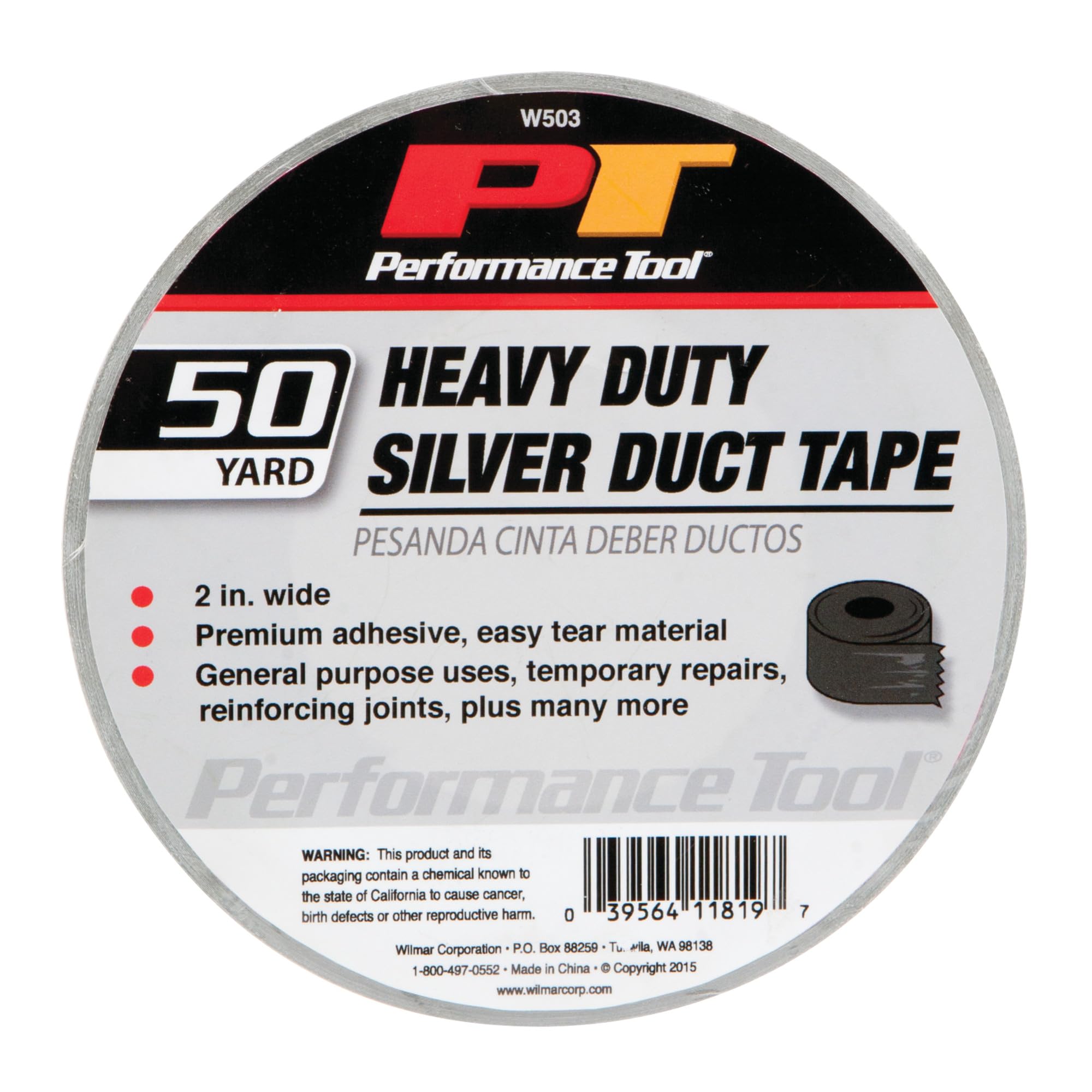 Heavy Duty Performance Tool W503 50 Yard 17 Mil Silver Duct Tape