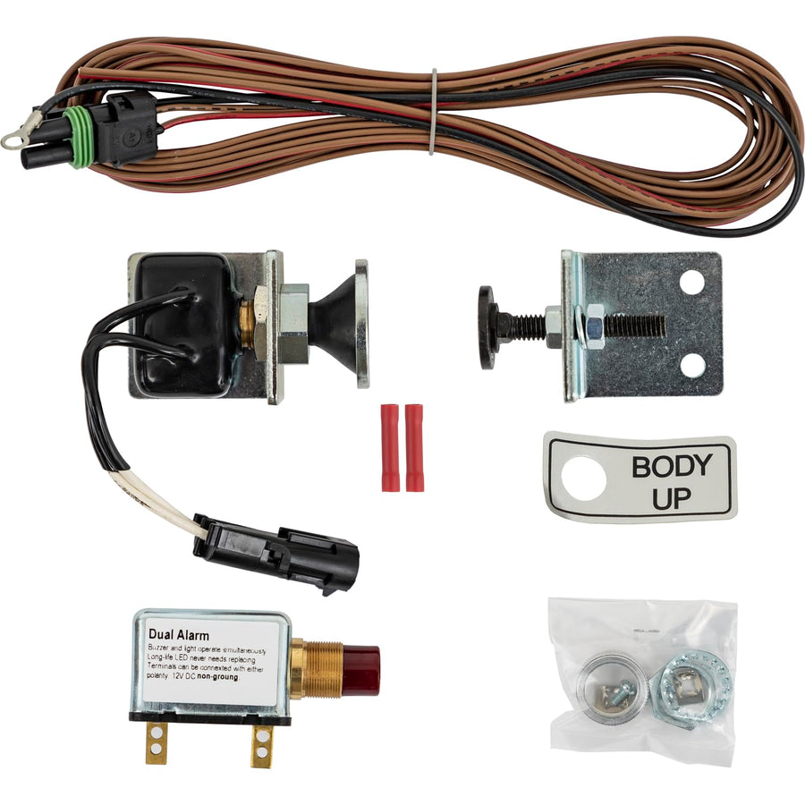 SK12 Buyers Products Dump Body-Up Indicator Kit with 70 dB Buzzer, IP68 Stainless Steel Housing, Red Indicator Light, Frame-Mounted Alert for Raised Dump Body to Help Reduce Overhead Collisions