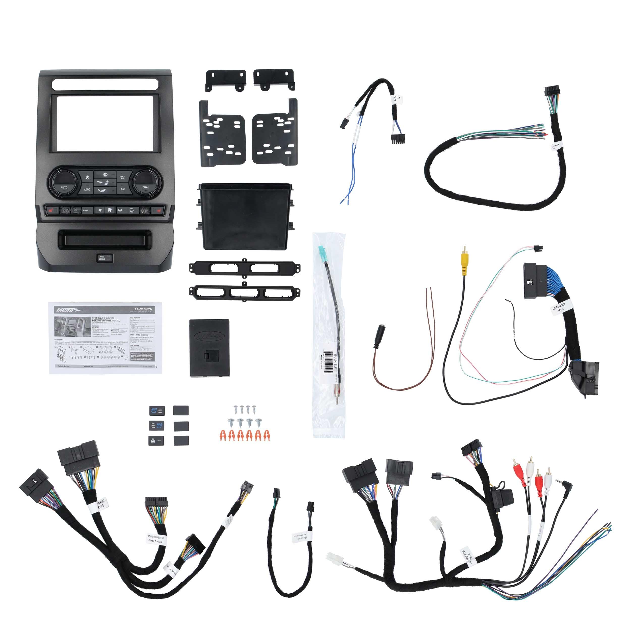 Ford F-150-550 Series Trucks Metra 99-5864CH 2015-2022 w/Dual Zone Climate