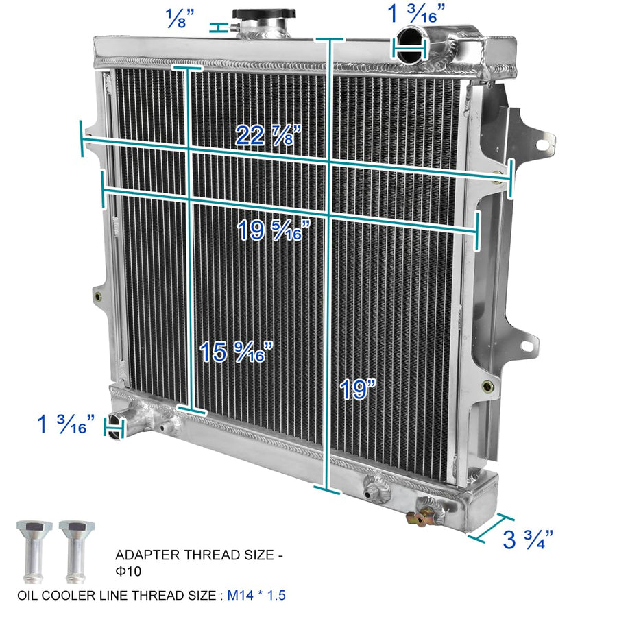 3 Row Core Spec-D Tuning Aluminum Cooling Racing Radiator Compatible with 1984-1995 Toyota 4 Runner V6