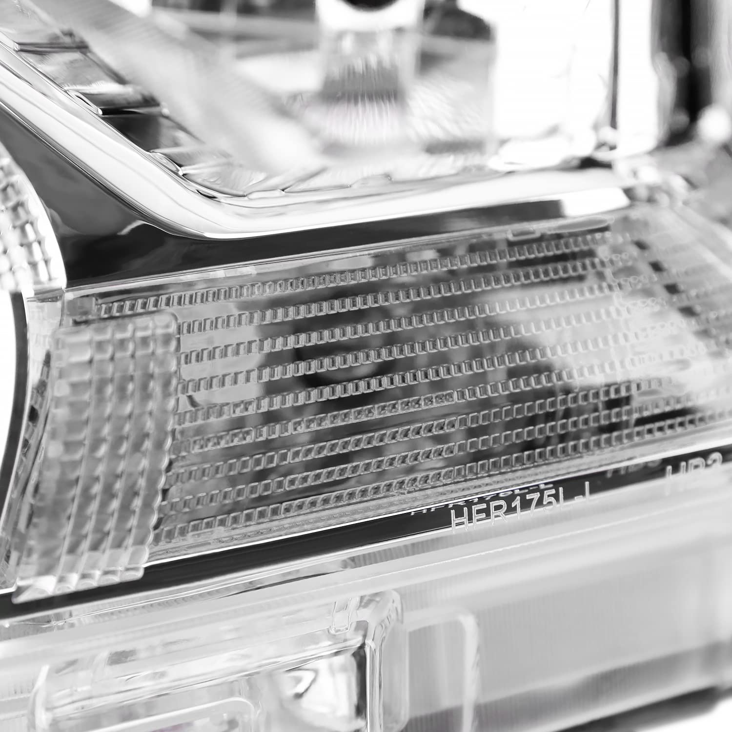 Chrome Housing Spec-D Tuning Clear Lens Headlights Compatible with Ford Ranger XL/XLT 2019-2022, L+R Pair Head Lights Lamps