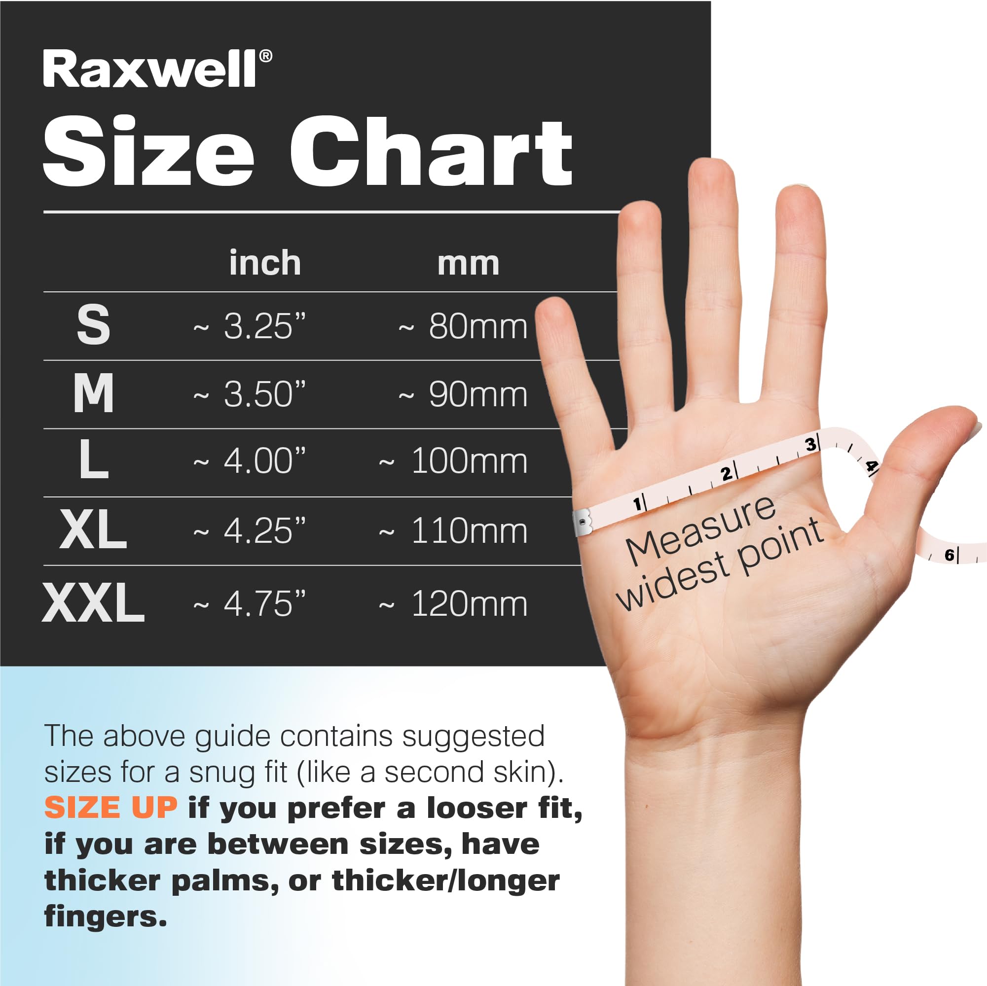 Diamond-Textured Raxwell Powder Free Nitrile Gloves - Work Gloves with Grip - Food Service Ready & Touch Screen Compatible - Small, Orange, 100 Count