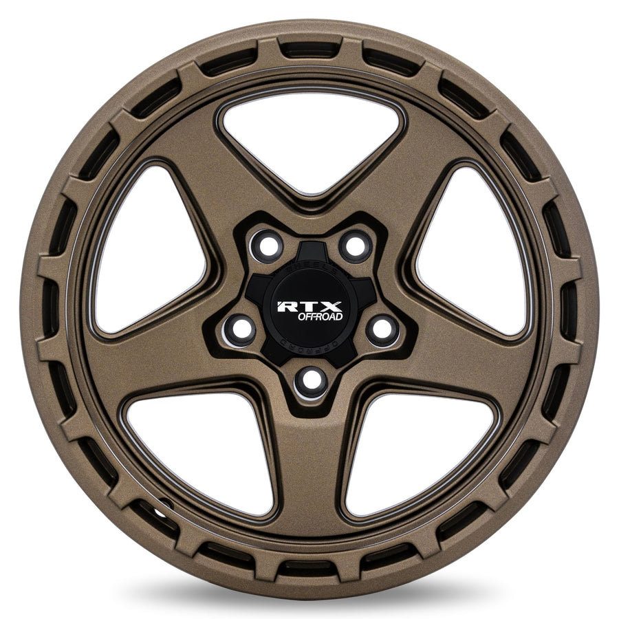 Custom RTX TRENCH Wheel - 17x9, -15 Offset, 5x127 Bolt Pattern, 71.5mm Hub - Sand Bronze Rim