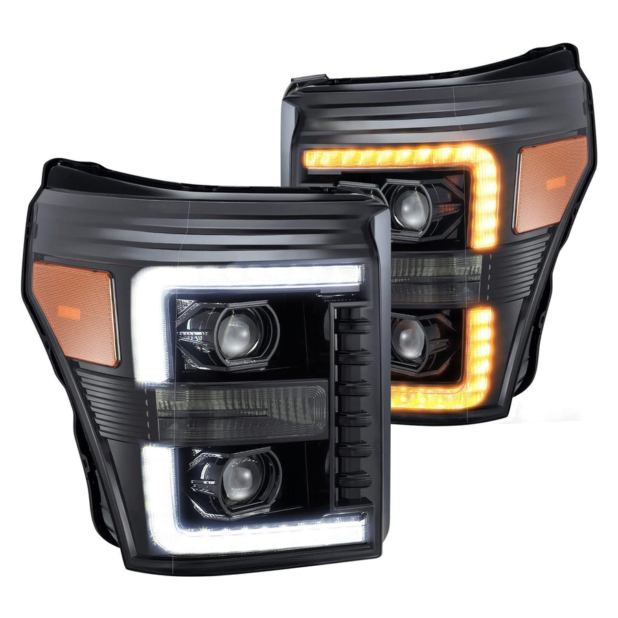 880143 AlphaRex USA LUXX 20 Series LED Projector Headlights fits Ford F-250 Super Duty,Clear