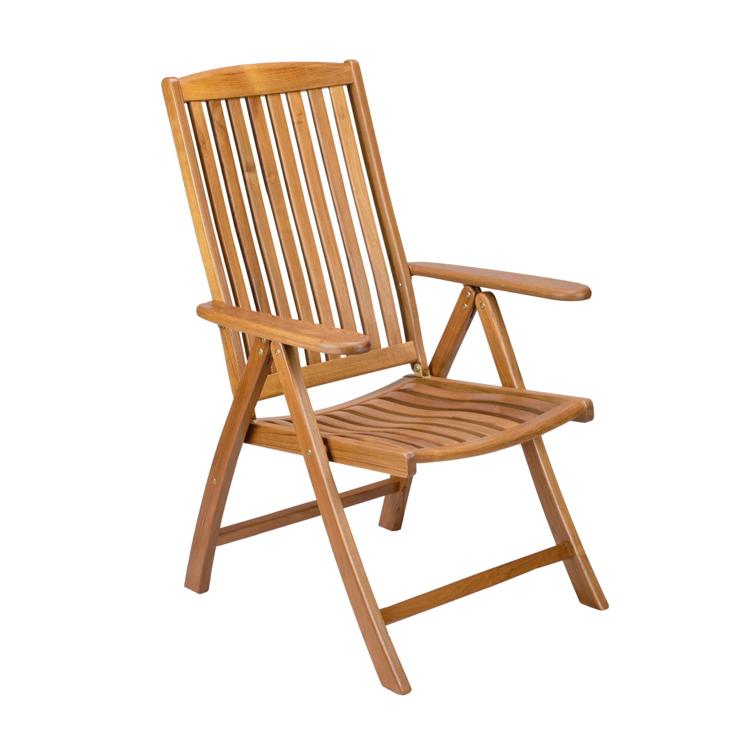 Teak Whitecap 60071 Folding Reclining Arm Chair