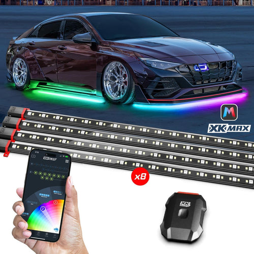 Addressable RGBW LED Rock Lights 4-Pack by XKGLOW