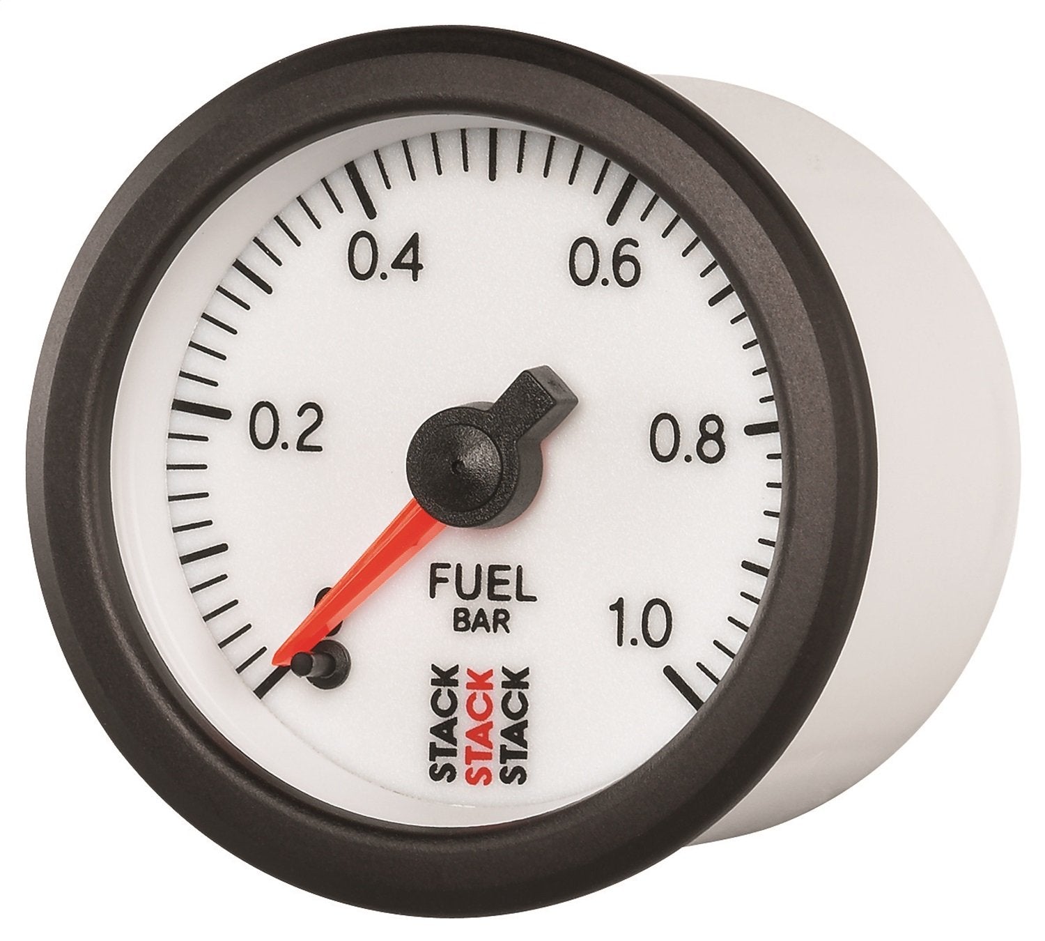 52mm M10 Male Stack ST3353 White 0-1 Bar Professional Stepper Motor Fuel Pressure Gauge