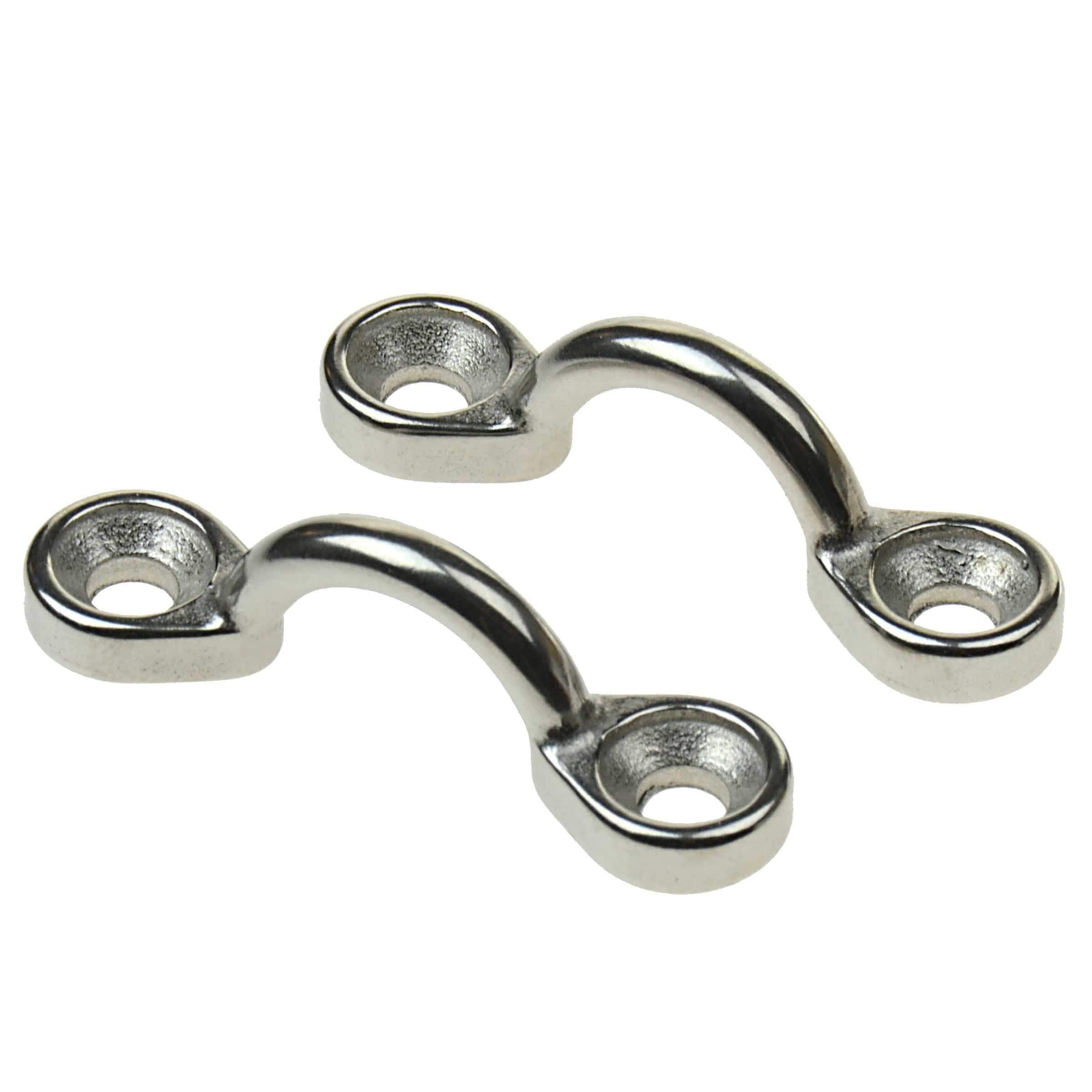 T-H Marine Eye Straps Stainless Steel - Boat and Kayak Tie Down Pad Eye Kit - 2 Pieces