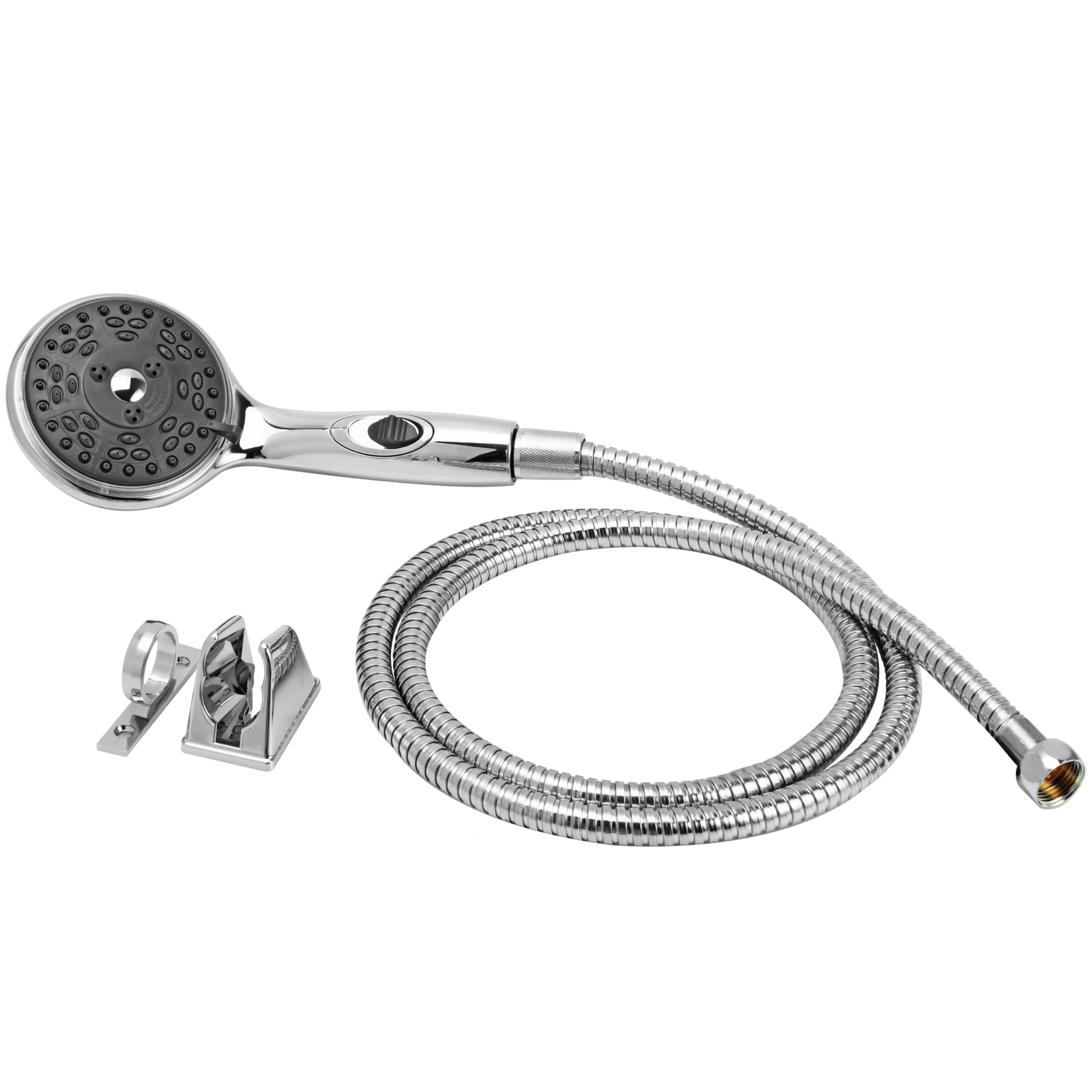 Dura Faucet Handheld Premium RV Shower Wand and Hose Kit, Eco-Friendly On/Off Switch (Chrome)
