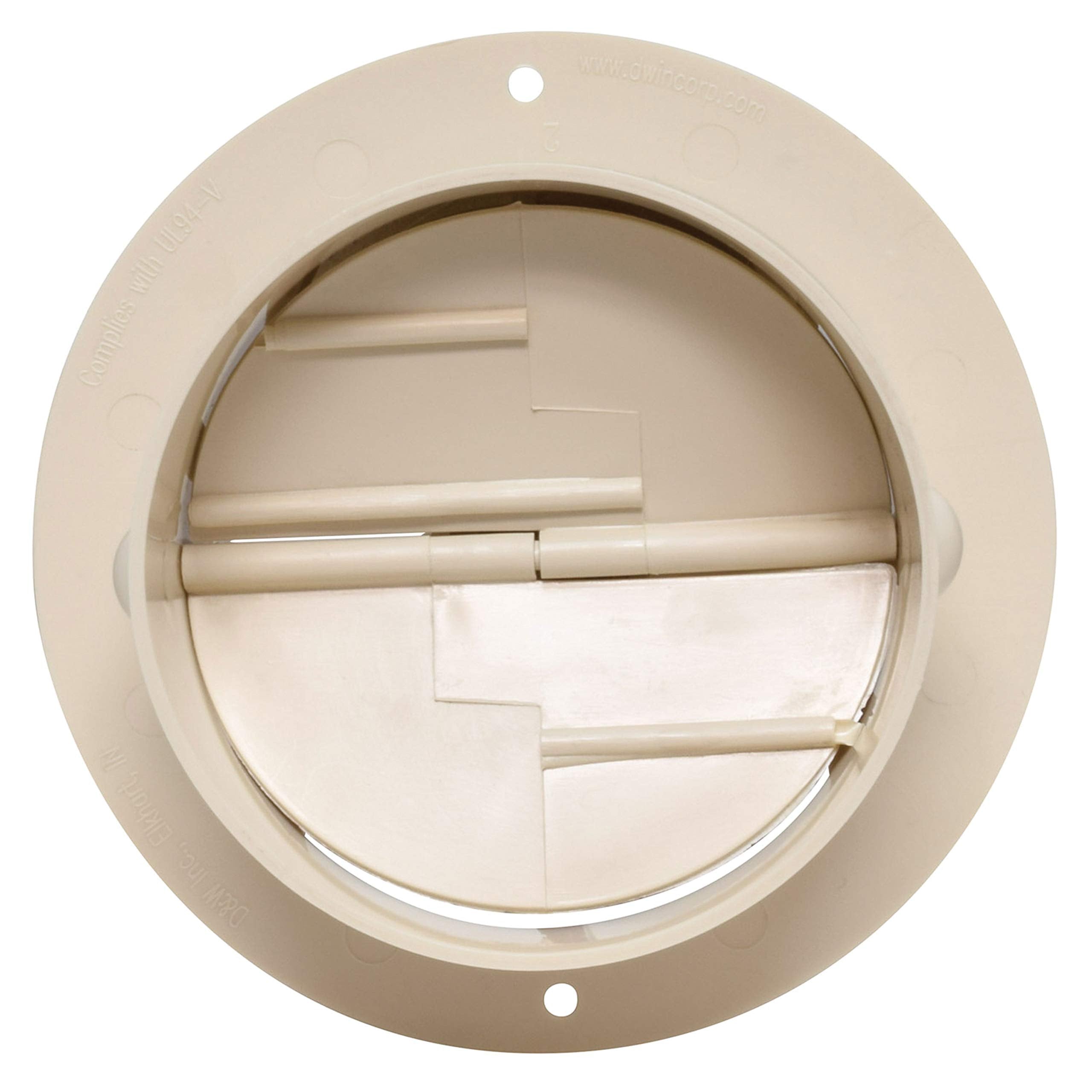 Beige Valterra A10-3349VP Rotating Heat and A/C Register with Damper (4" ID, 5-3/8" OD)