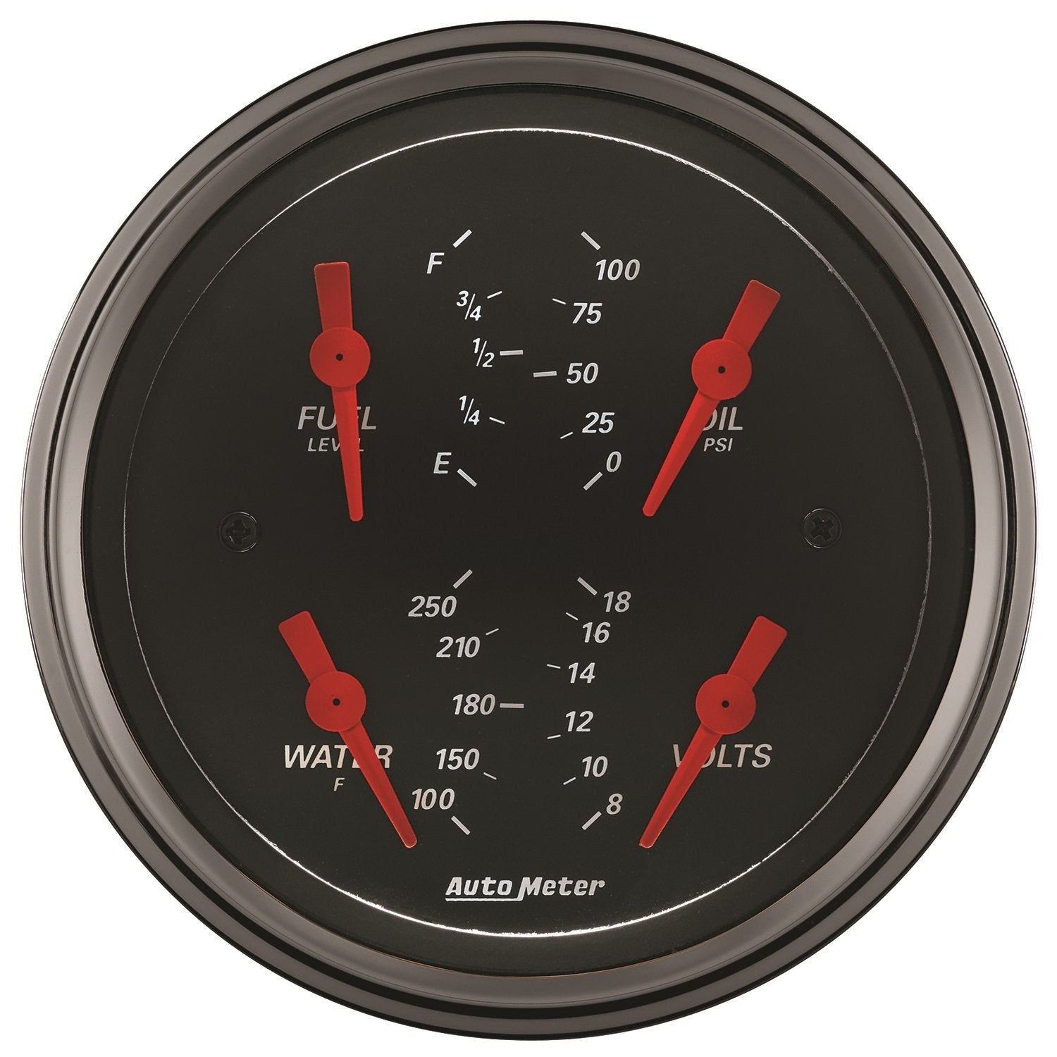 Quad Gauge Auto Meter 1414 Designer Black