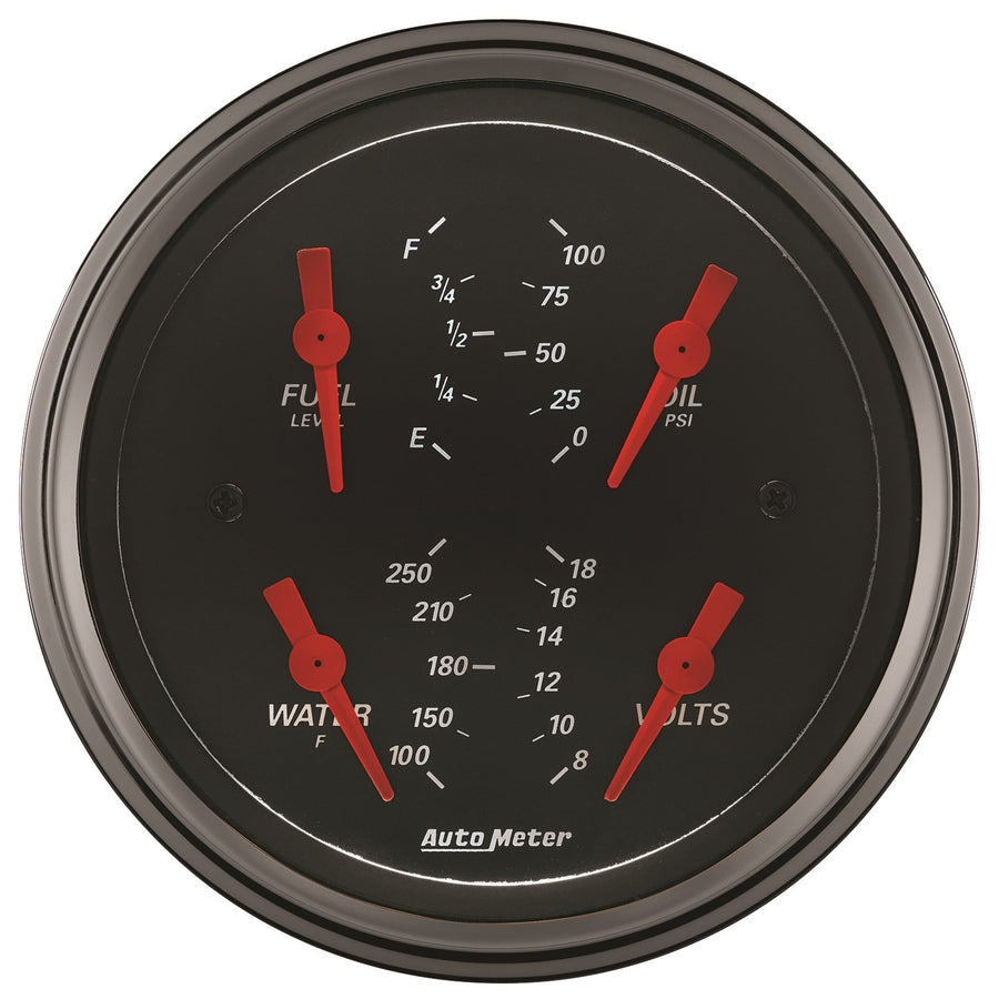 Quad Gauge Auto Meter 1414 Designer Black