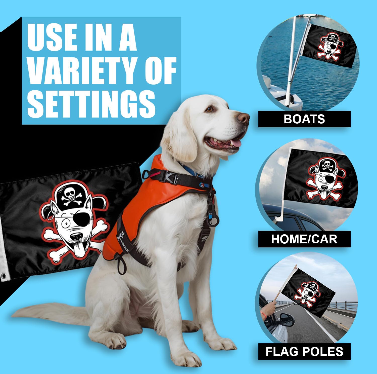 Pirate Flag Paws Aboard 4300