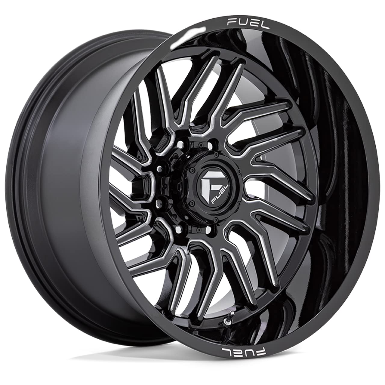 D807 Fuel Hurricane 22x12 8x6.5" -44mm Black/Milled Wheel Rim 22" Inch D80722208247