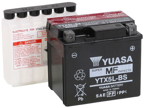YTX5L-BS Yuasa YUAM32X5B Maintenance Free AGM Battery with Acid pack
