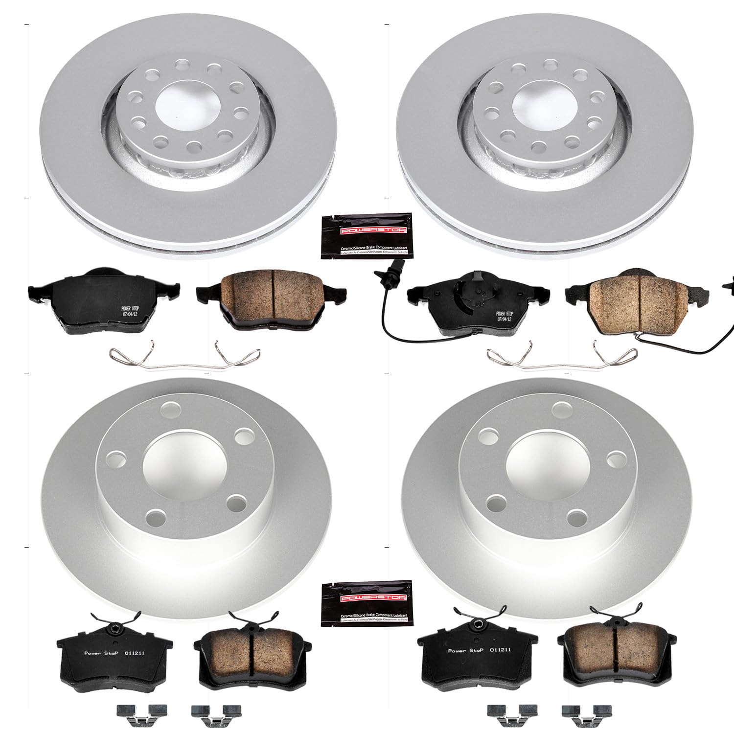 Power Stop Z23 Evolution Geomet Coated Brake Kit Front and Rear For Audi A6 1998-2004 [Model Specific]