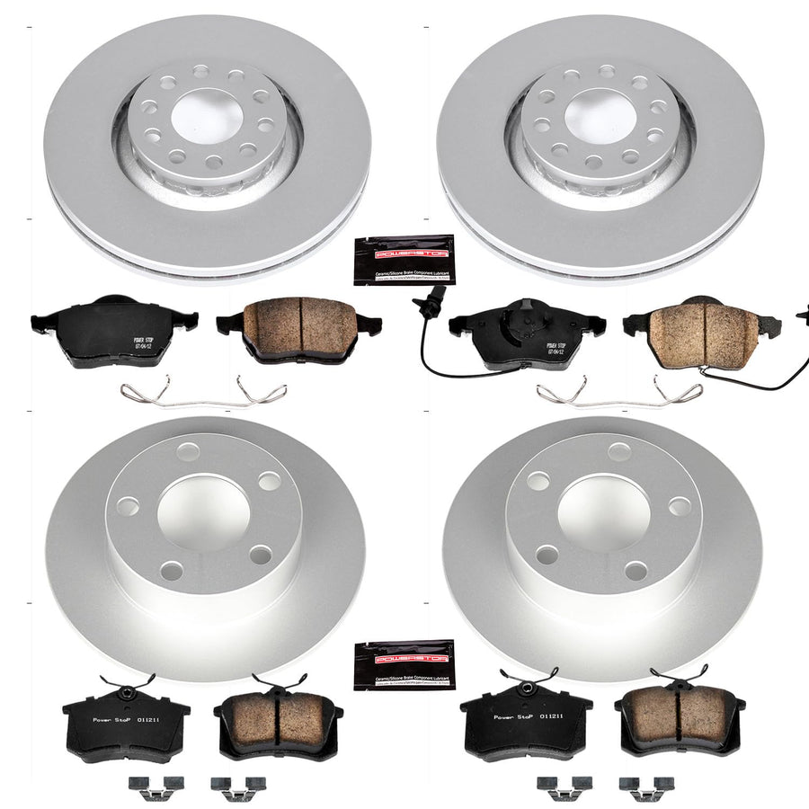 Power Stop Z23 Evolution Geomet Coated Brake Kit Front and Rear For Audi A6 1998-2004 [Model Specific]