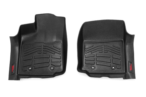Sure-Fit Rough Country Front Floor Mats for Toyota Tacoma (2016-2023) - Waterproof, Non-Slip Flexible Floor Mat, Front Set