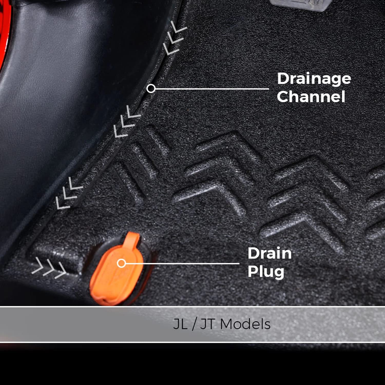 Armorlite® - 3PC FRONT AND REAR 18-C WRANGLER COMPOSITE FLOORING MESA SMOKE (B1009725-BLK1-AA)