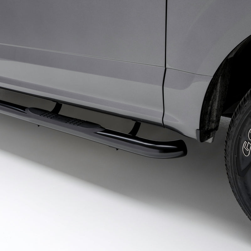 3-Inch Round Black Steel ARIES Nerf Bars, No-Drill, Fits Select Jeep Wrangler TJ