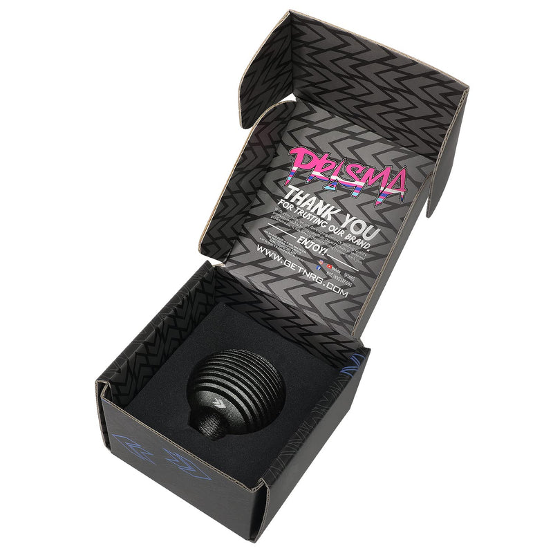 Universal Aluminum Shift Knob NRG Innovations SK-703GM with Thread Adapters, Heat Sink Style Round Ball Shape, Gun Metal