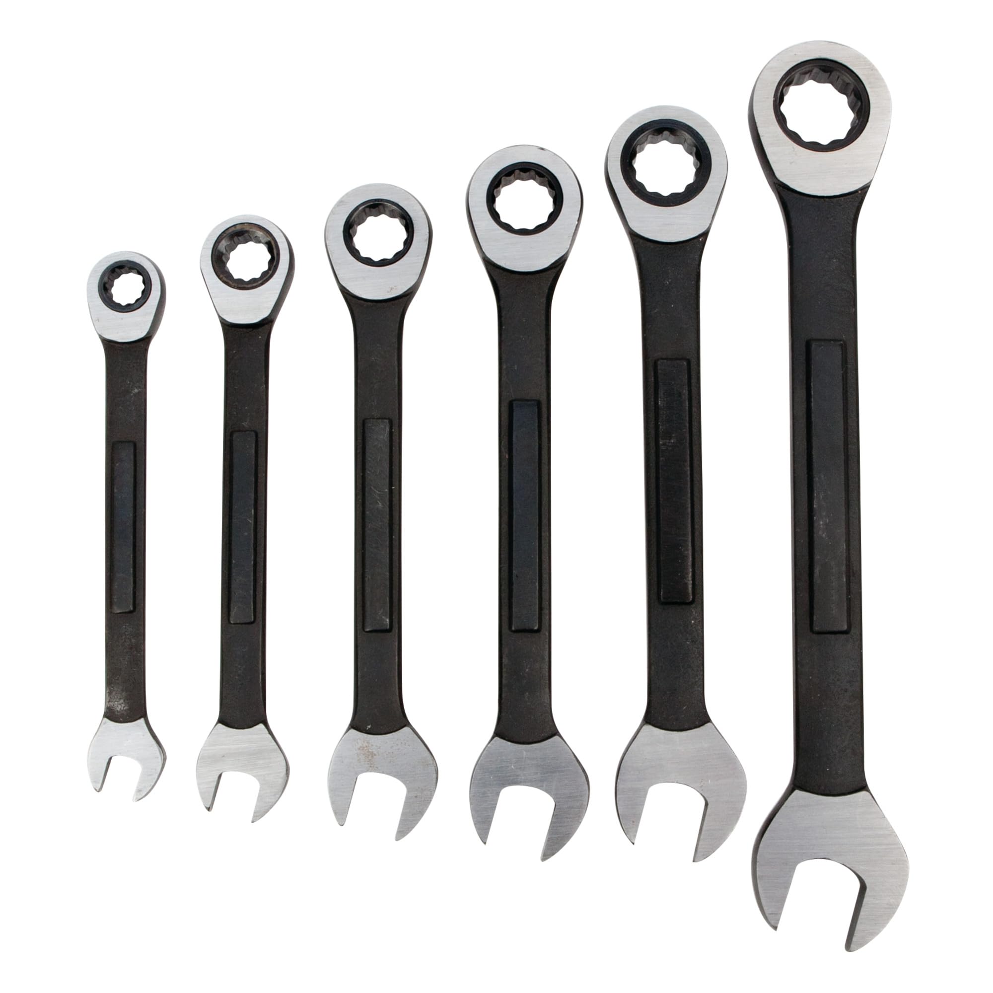 W1166 Performance Tool 6 Piece Black SAE Combination Ratchet Wrench Set