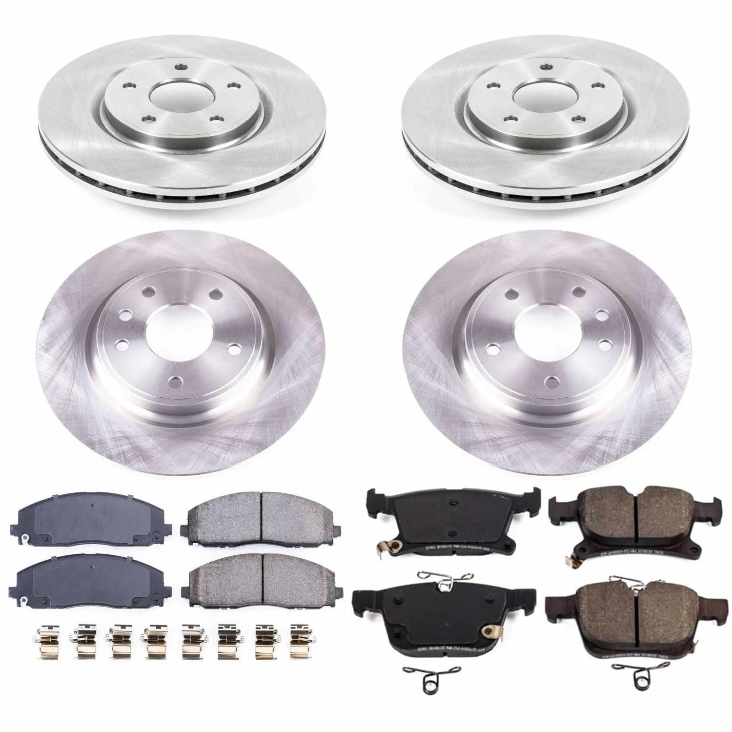 Power Stop KOE7841 Replacement Brake Kit-OE Front and Rear Brake Rotors & Ceramic Pads For 2017-2019 Pacifica | 2020-2022 Pacifica [Gas, Flex Fuel, FWD] | 2020-2022 Voyager