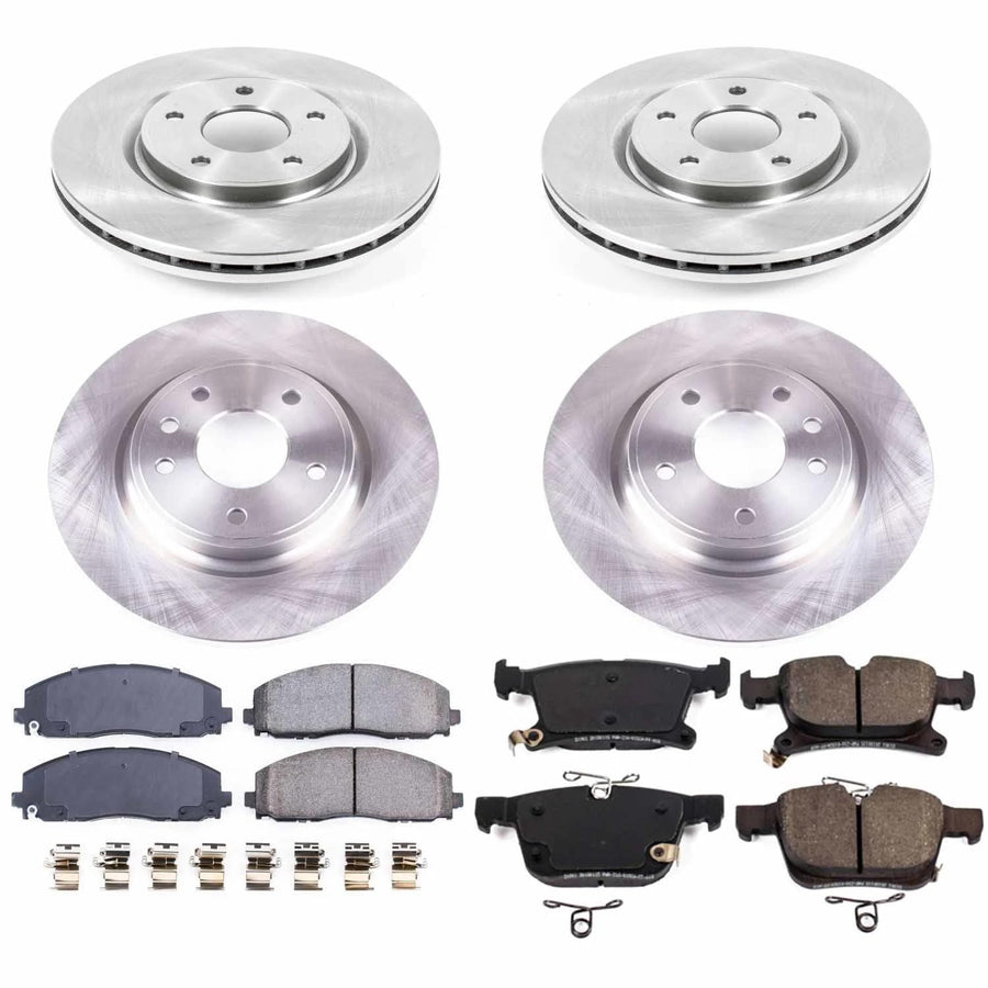 Power Stop KOE7841 Replacement Brake Kit-OE Front and Rear Brake Rotors & Ceramic Pads For 2017-2019 Pacifica | 2020-2022 Pacifica [Gas, Flex Fuel, FWD] | 2020-2022 Voyager