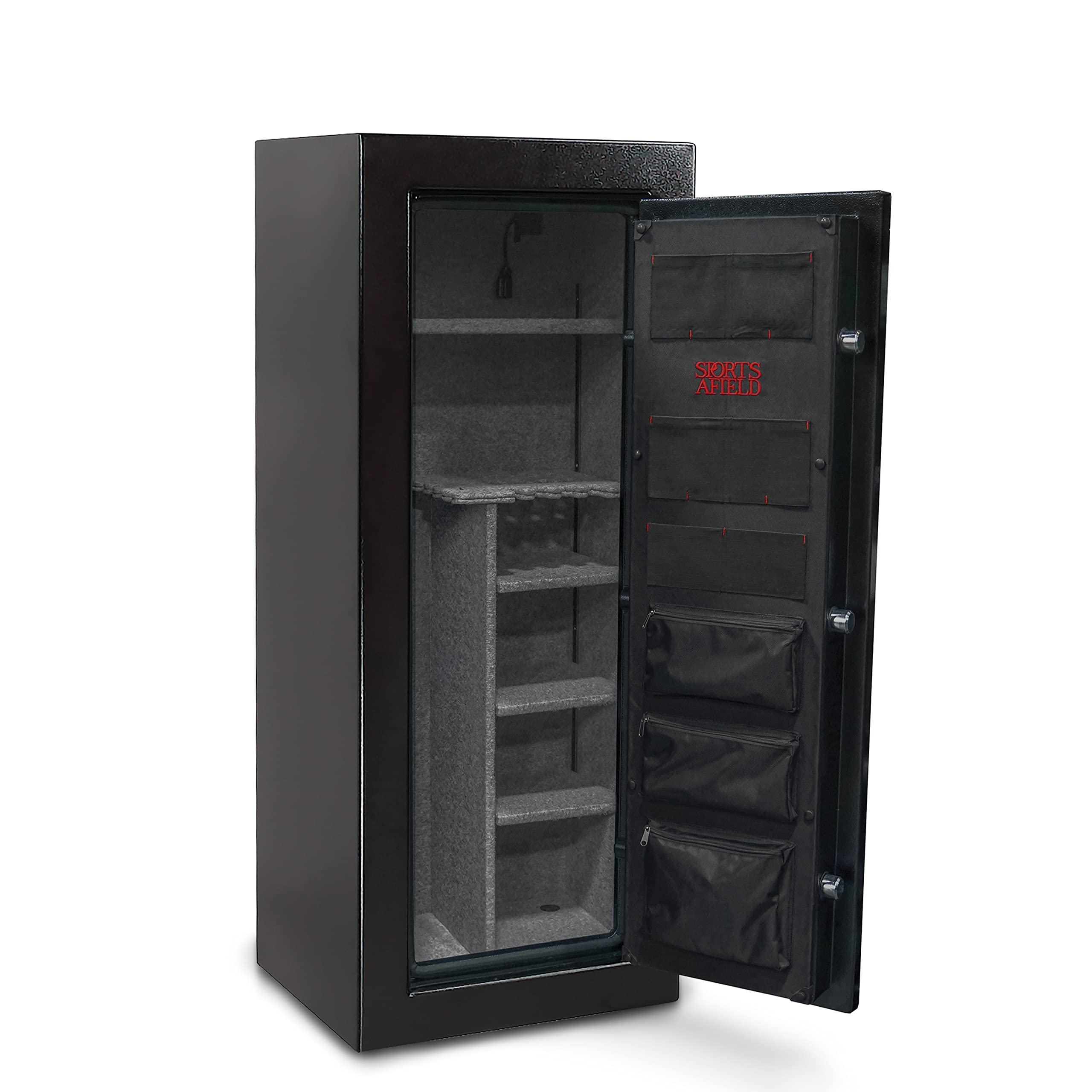 24-Gun Fire and Waterproof Biometric Gun Safe - Preserve, Black