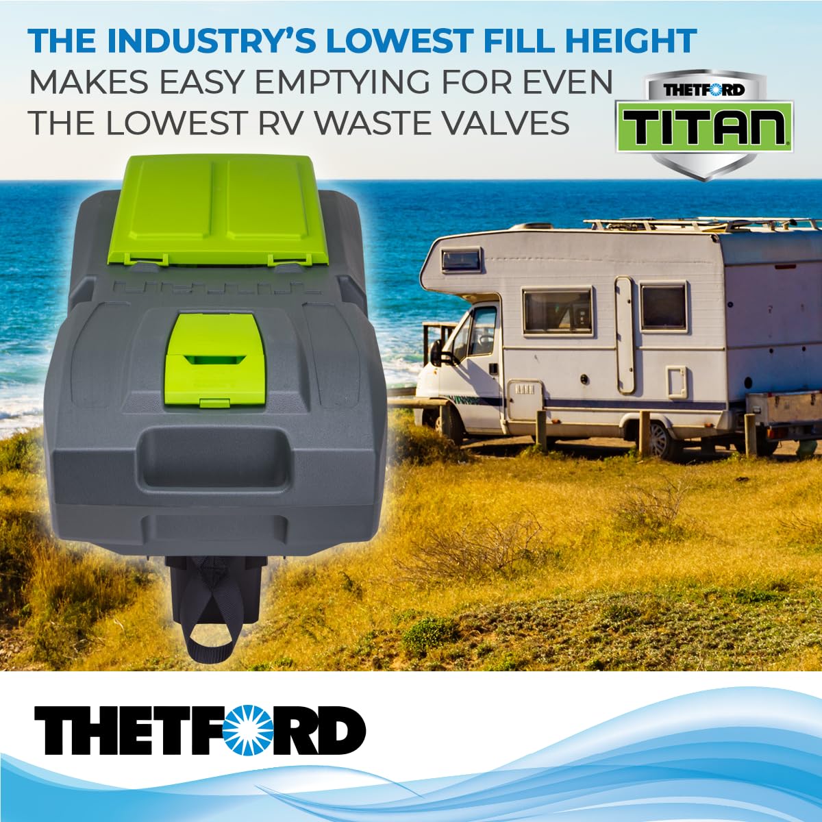Titan Tote Thetford 40953 - 21 Gallon 2-Wheel