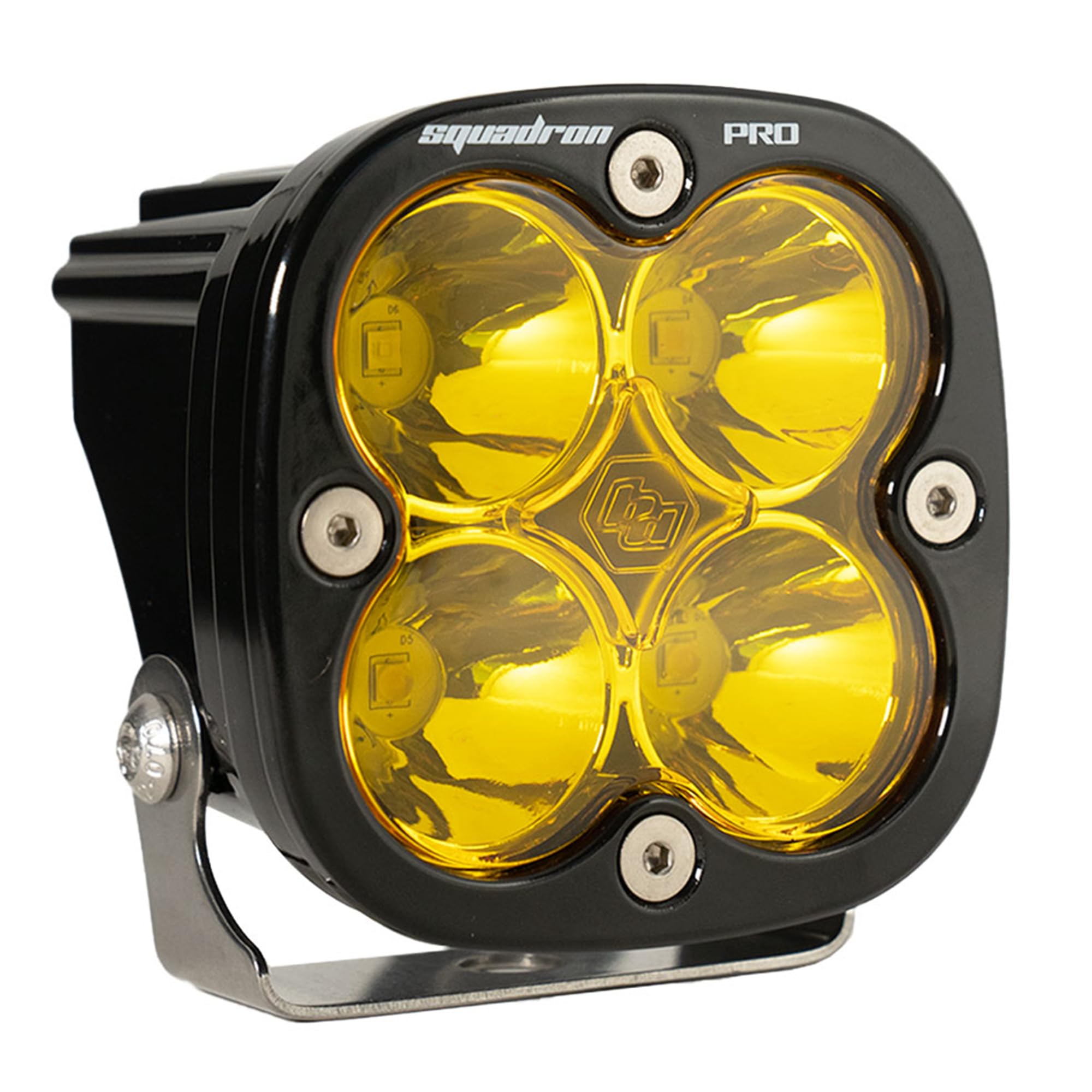Baja Designs Black Squadron Pro LED Light Pod (Spot; Amber)