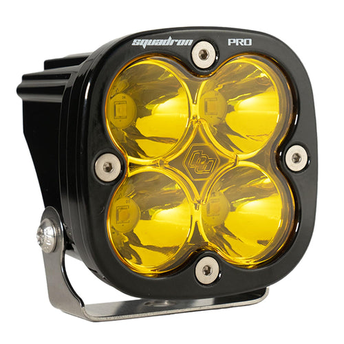 Baja Designs Black Squadron Pro LED Light Pod (Spot; Amber)
