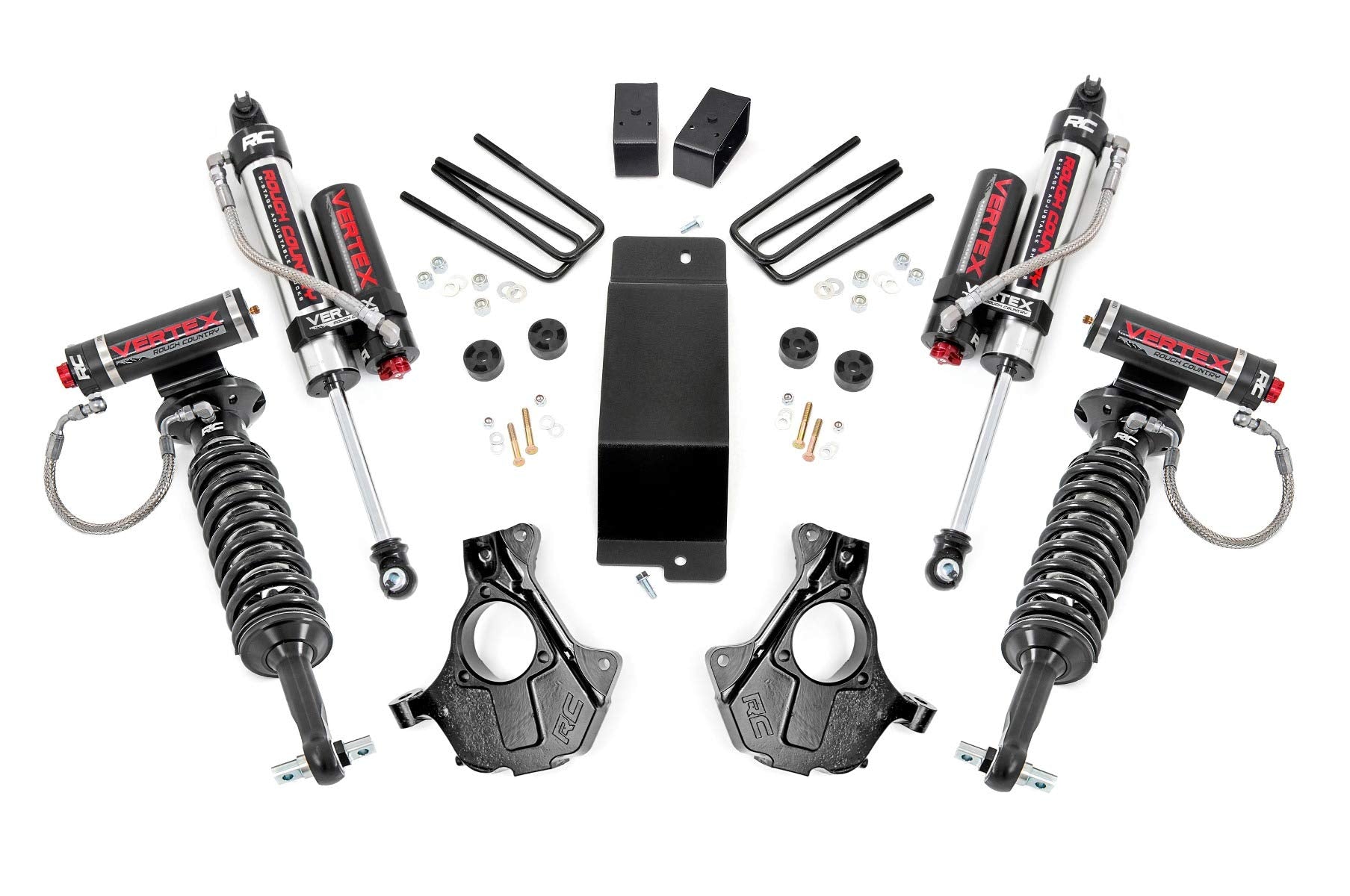 3.5" Rough Country Suspension Lift Kit with Vertex Coilovers/Vertex Shocks for Chevy Silverado & GMC Sierra 1500 (2014-2018 w/Stock Cast Alu or Stamped Steel Control Arms)