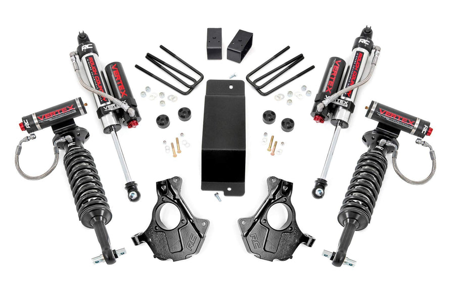 3.5" Rough Country Suspension Lift Kit with Vertex Coilovers/Vertex Shocks for Chevy Silverado & GMC Sierra 1500 (2014-2018 w/Stock Cast Alu or Stamped Steel Control Arms)