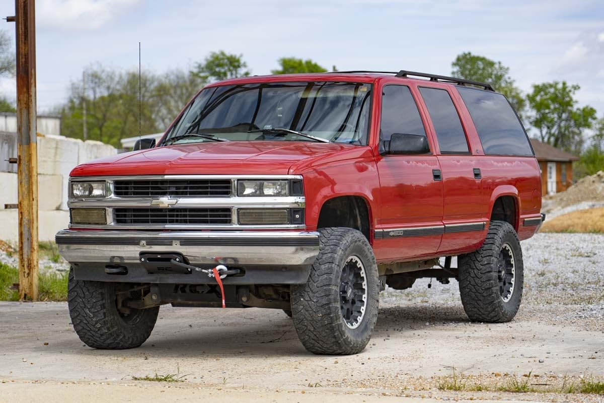 Rough Country Winch Mount Hidden for GM 1988-1998 1500/1995-1999 Tahoe - 11008 Black