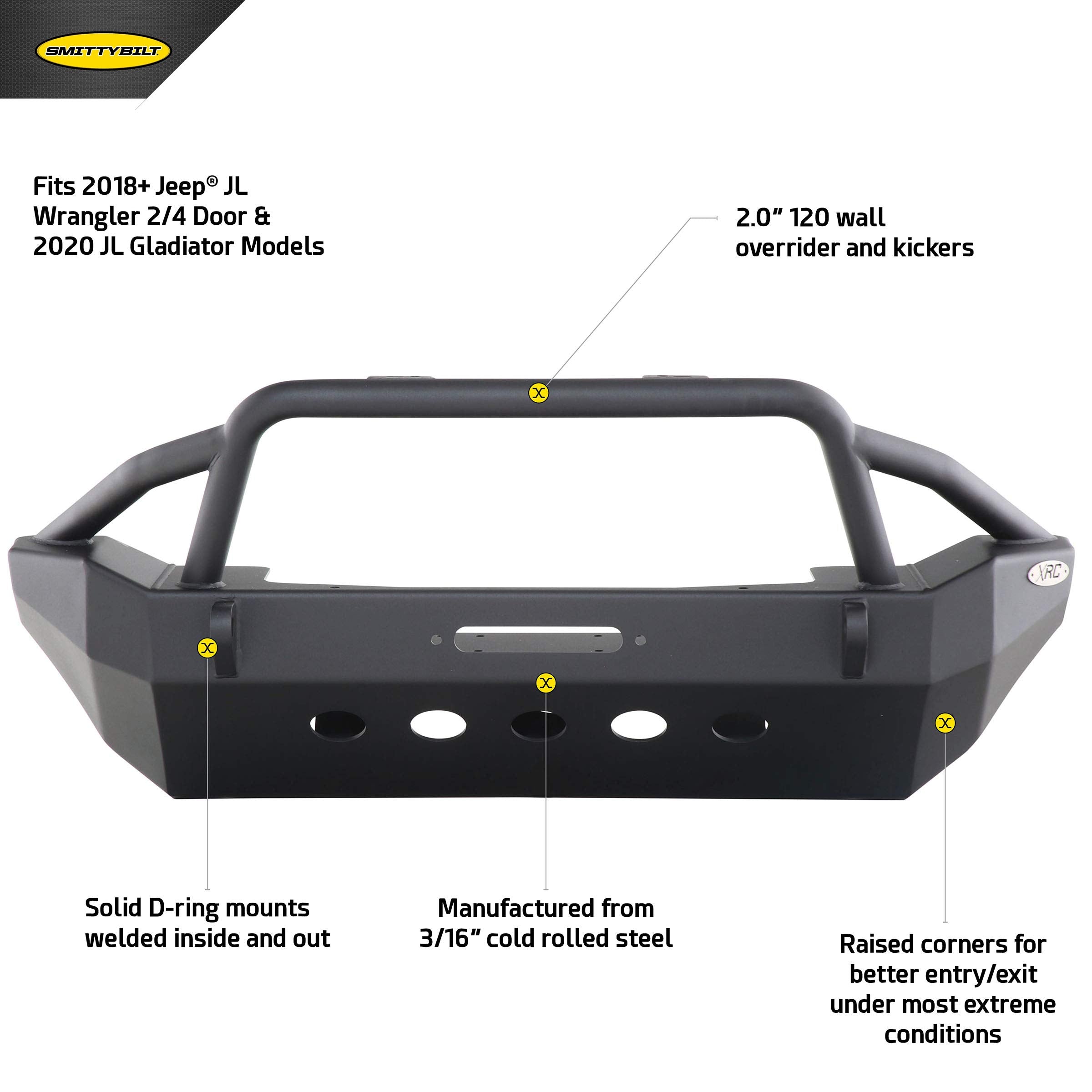 XRC GEN1 Smittybilt 77806 Front Bumper for Jeep JL and JT
