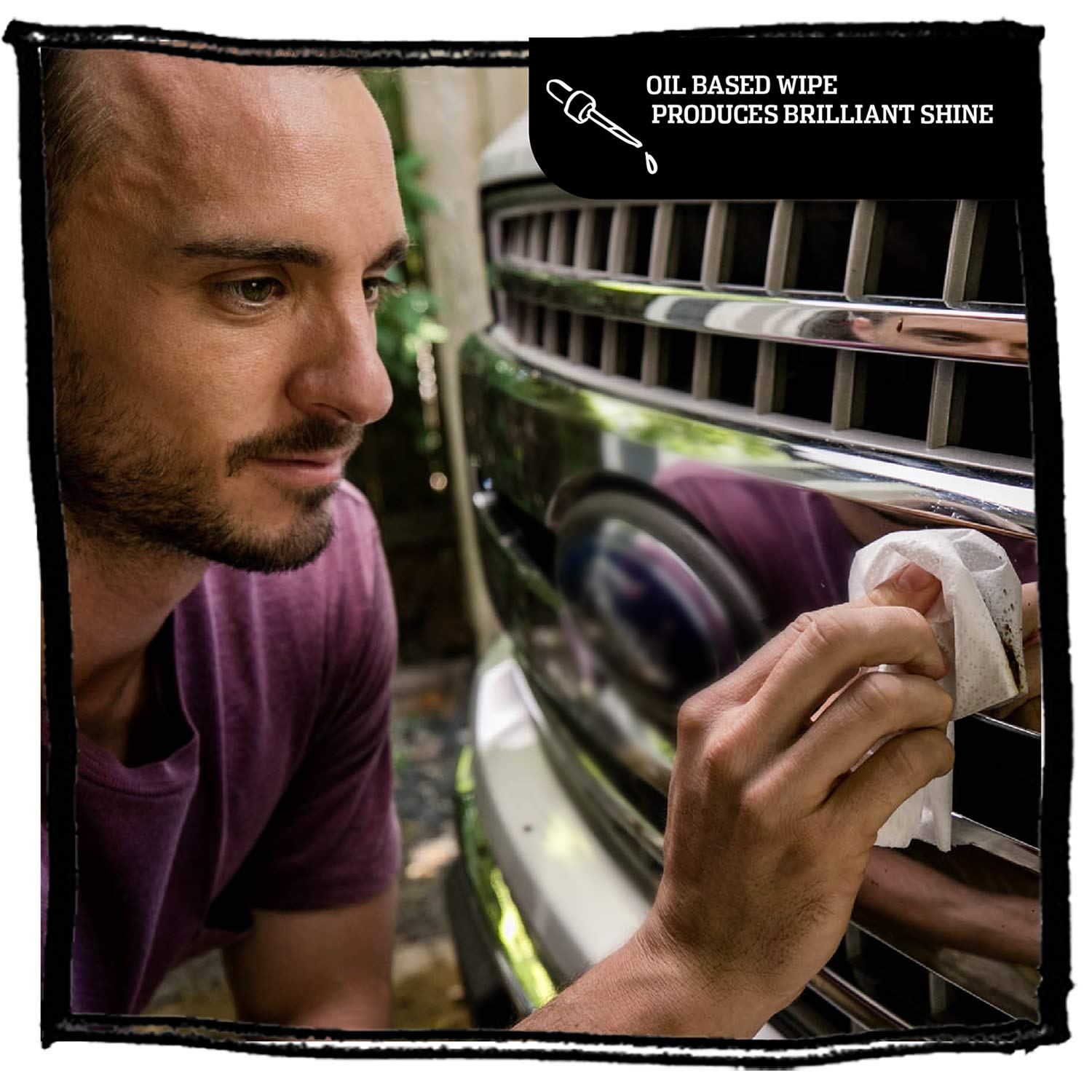 Heavy Duty Tub O’ Towels Chrome Wipes - Clean, Shine & Protect Chrome, Aluminum, Copper, and Brass Surfaces - Oil-Based Polishing Wipes - Resists Streaks & Fingerprints - 40 Count for Auto Detailing