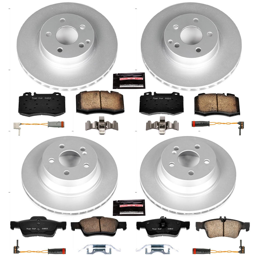 Power Stop Z23 Evolution Geomet Coated Brake Kit Front and Rear For Mercedes-Benz E350 2006, Mercedes-Benz E500 2003-2006 [Model Specific]