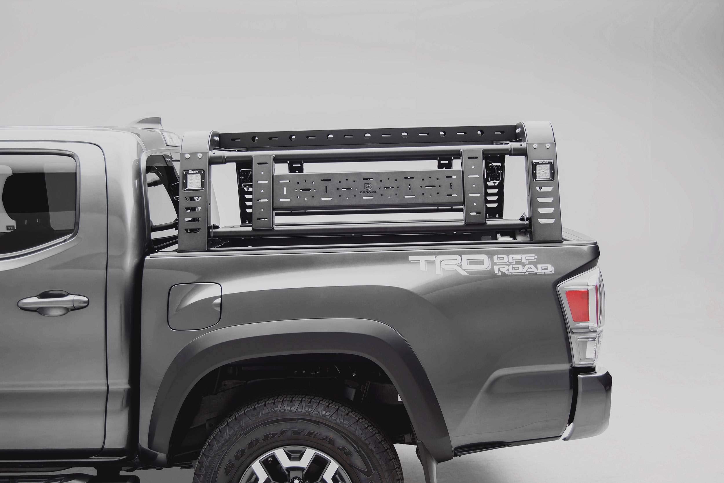 ZROADZ Access Rack Overland 2016-2021 Toyota Tacoma - w/Two Lifting Side Gates - For Use w/Factory Trail Rail Cargo System - Includes Complete LED Kit - Bolt On Easy Installation - PN #Z839101
