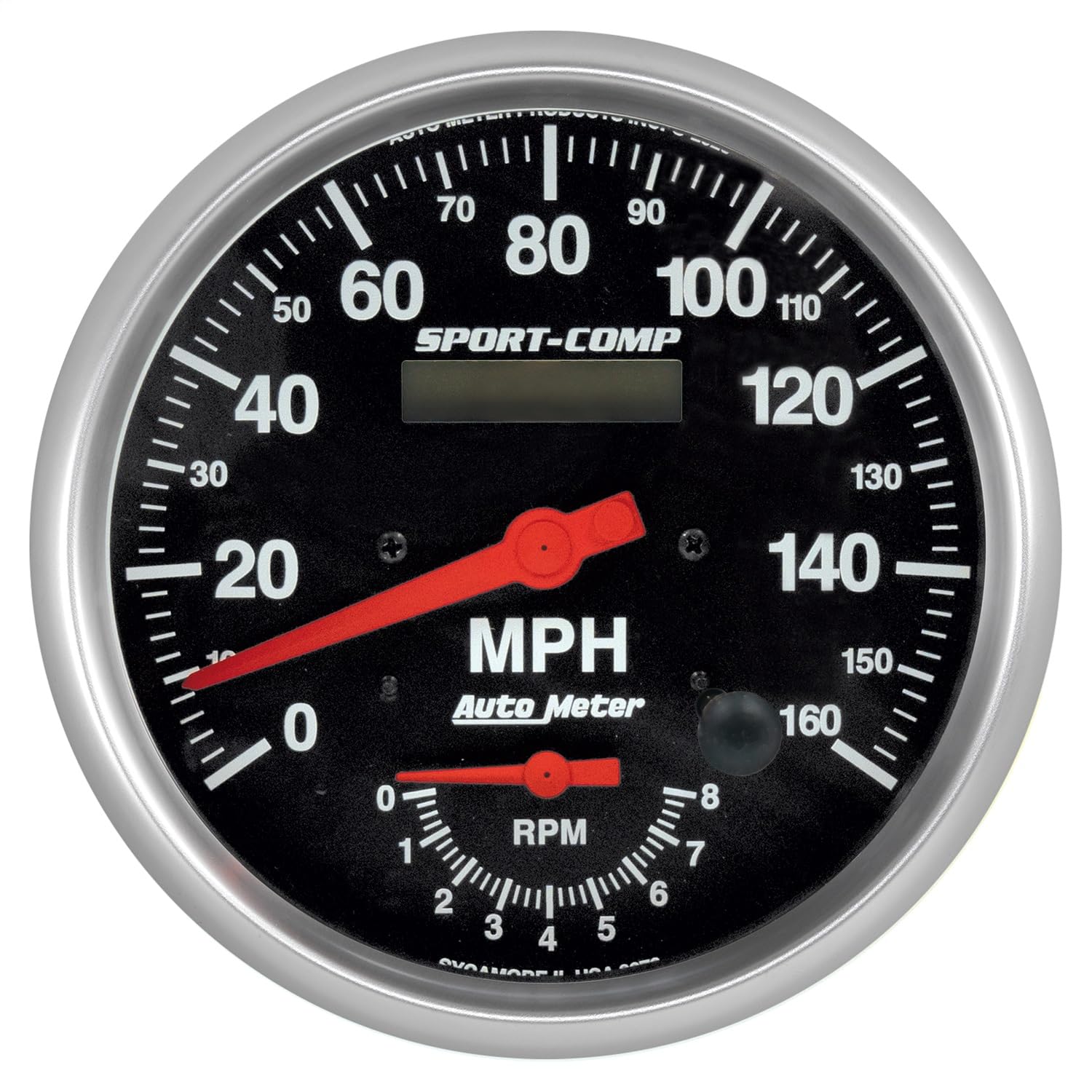 Auto Meter Gauge, Tach/Speedo, 5", 160Mph & 8K RPM, Elec. Program., Sport-Comp