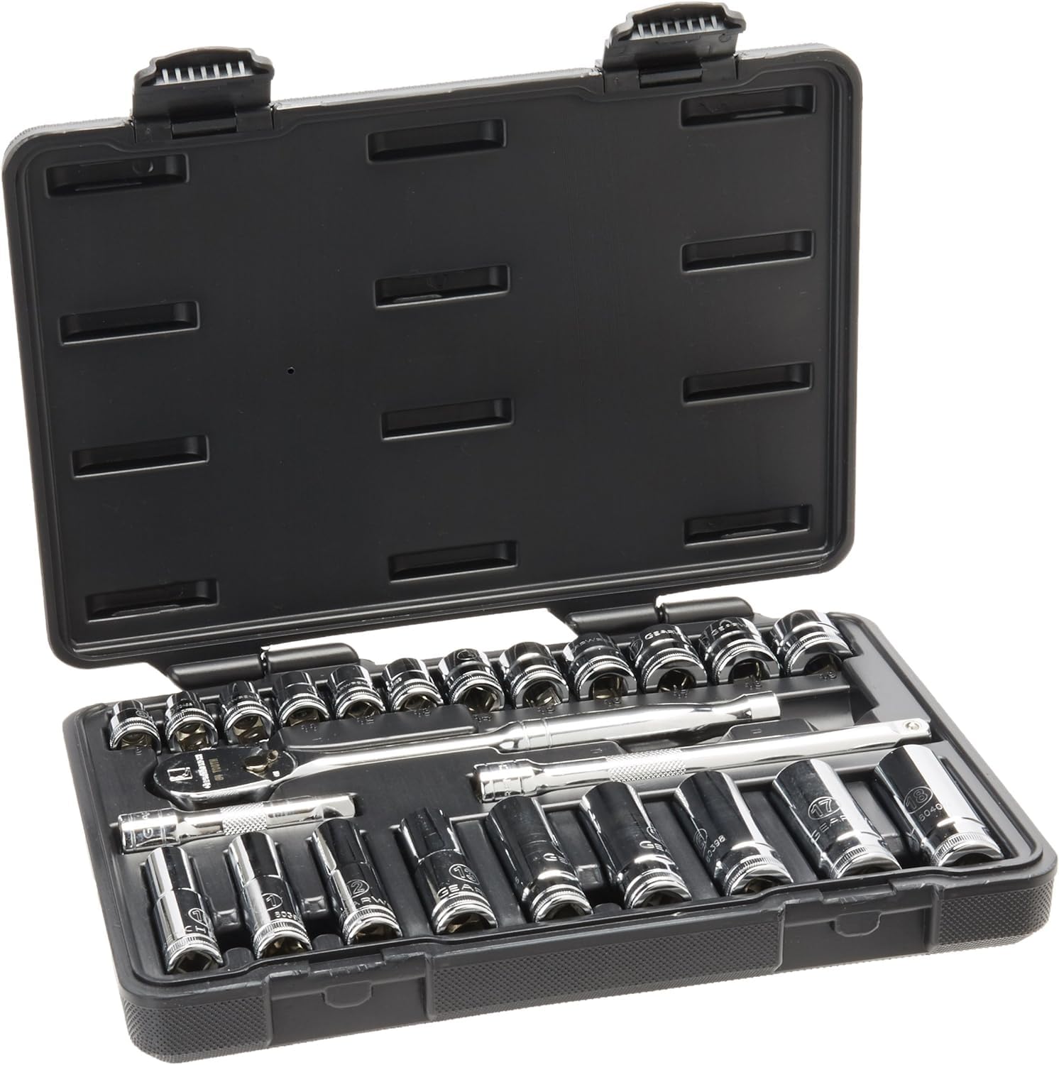 24 Pc. GEARWRENCH 3/8" Drive 6 & 12 Pt. Mechanics Tool Set, Standard & Deep, Metric - 80559