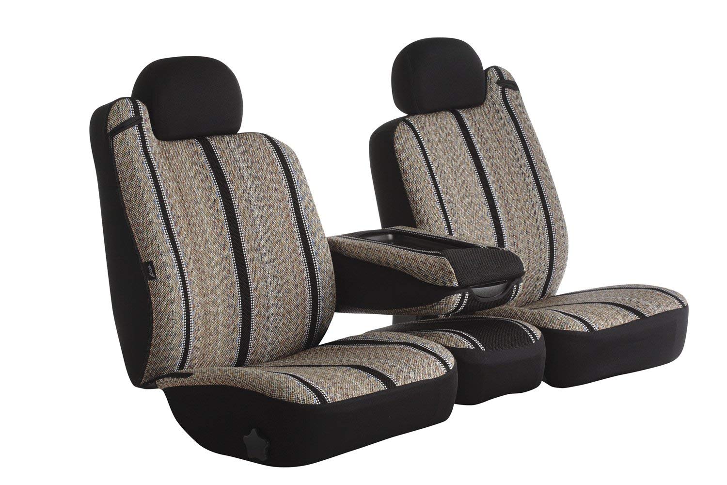 Custom Fit FIA TR48-25 BLACK Front Seat Cover Split Seat 40/20/40 - Saddle Blanket, (Black)