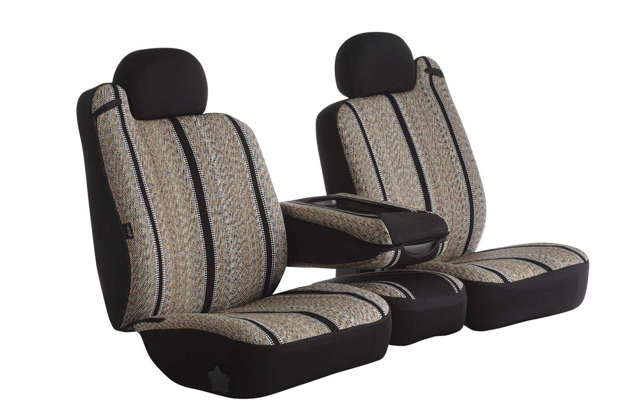 Custom Fit FIA TR48-25 BLACK Front Seat Cover Split Seat 40/20/40 - Saddle Blanket, (Black)